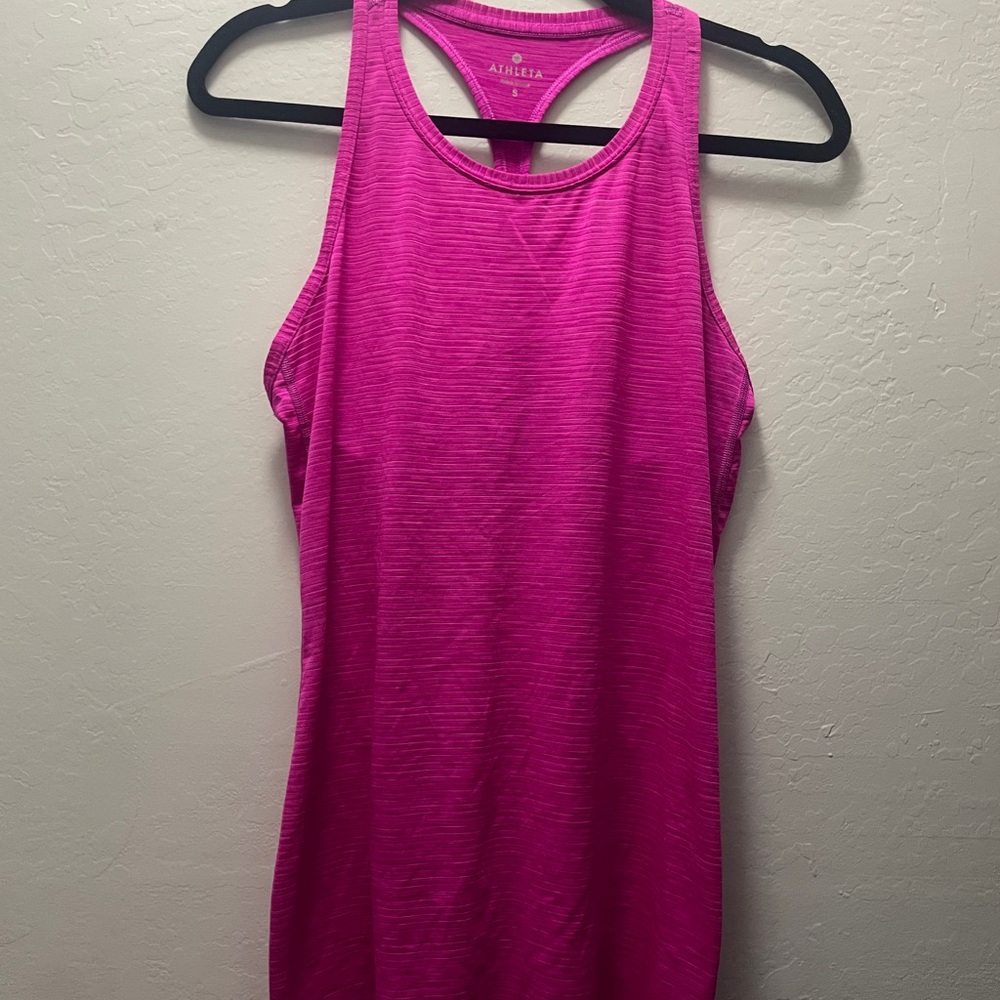 Athleta Pink Fitted Sleeveless Tank Top